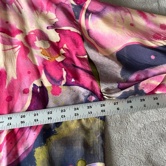 Powder Orchid and Iris Kimono Jacket Cover Up Bohemian Artsy One Size NWT - Picture 14 of 15